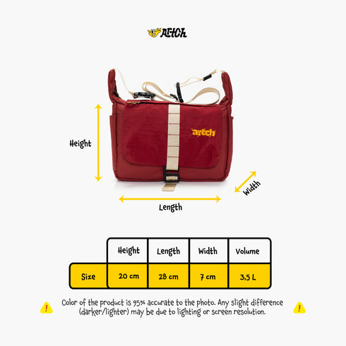 SLING BAG KOVE - BURGUNDY