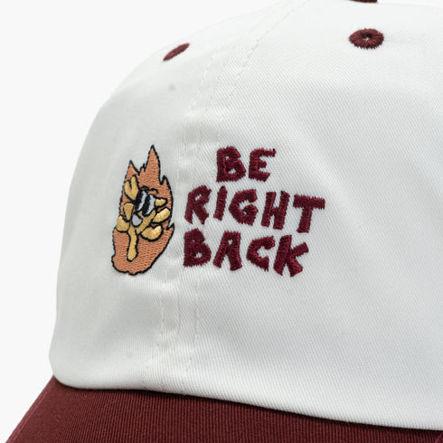 CAPS AND HATS - BE RIGHT BACK WHITE MAROON
