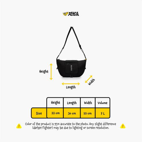 Fluffer Hitam - Sling Bag