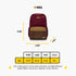 BACKPACK KROWD - BURGUNDY