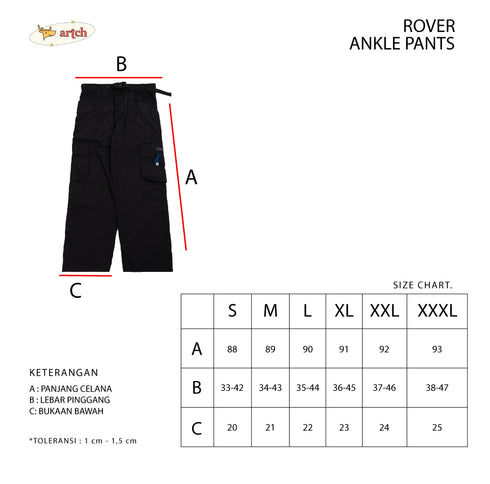 ROVER ANKLE PANT - BLACK
