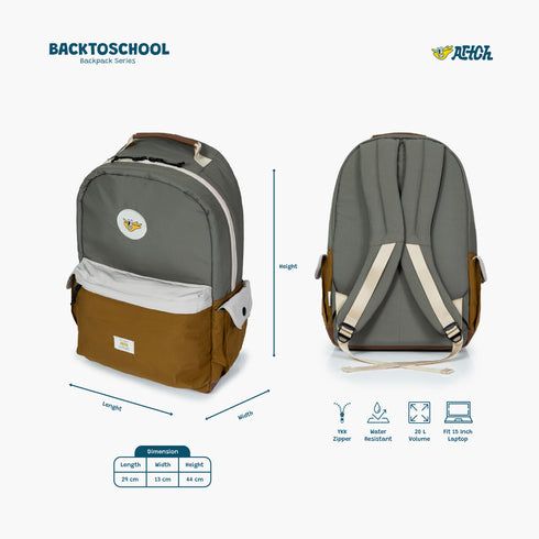 BACK TO SCHOOL - OLIVE GREY