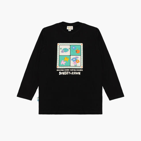 Artch x Sunset Di Kebun - Botanic Anthem Black - Kaos T-shirt