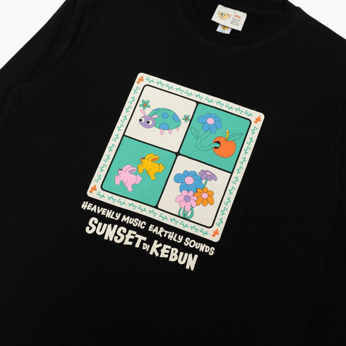 Artch x Sunset Di Kebun - Botanic Anthem Black - Kaos T-shirt